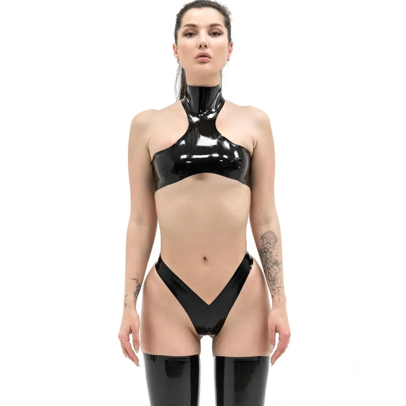 High Neck Shiny FancyStar Top
