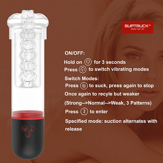 Harry King 9 Vibration Mode Suction Penis Suptruck Pump