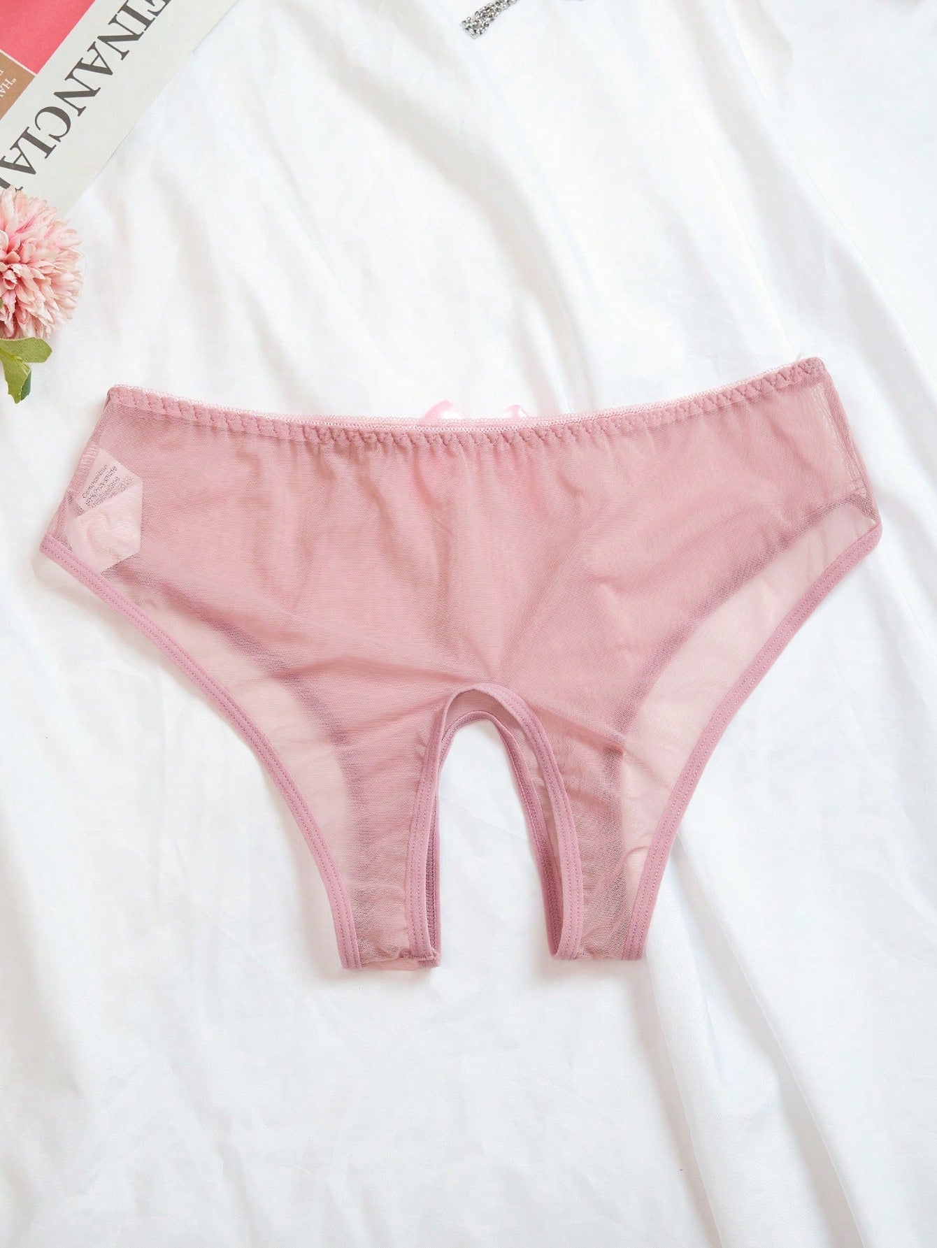 Sheer Crotchless Panty Set