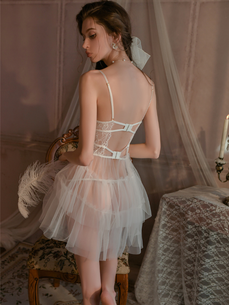 TUYN Tulle Babydoll Bodysuit