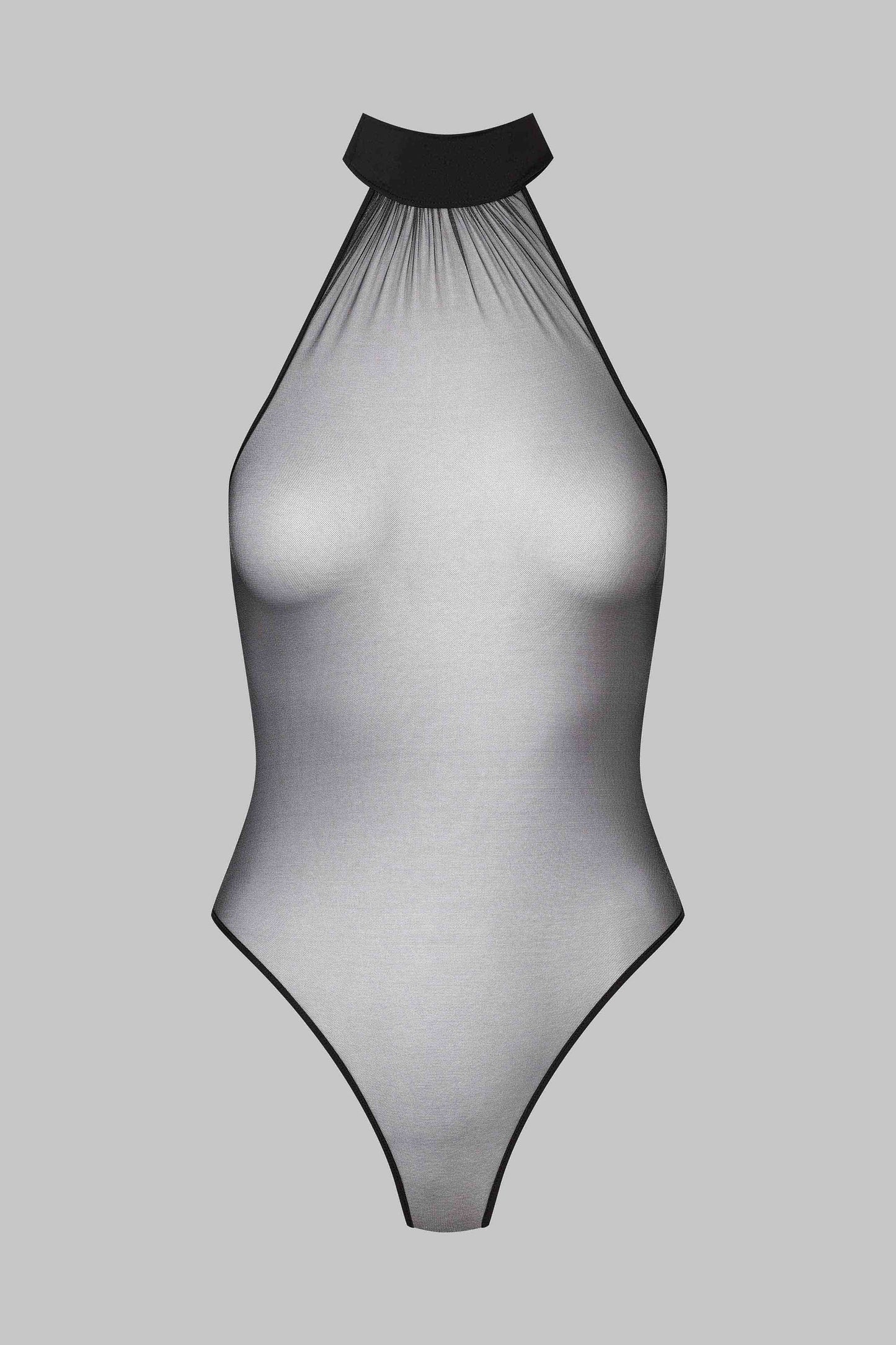 Thong Bodysuit With American Neckline