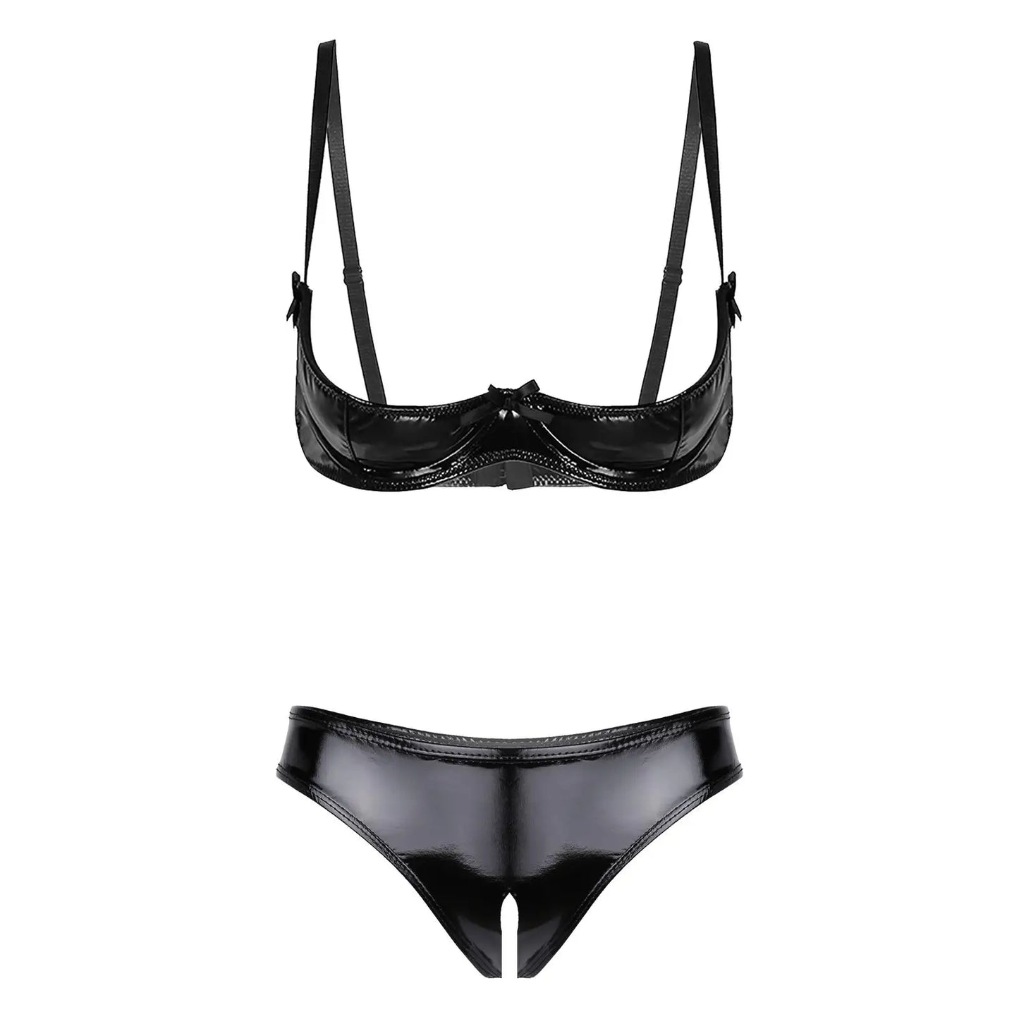 💥 SUMMER HOLIDAY 70% OFF 🔥 FancyStar™ GLOSSY Leather Underwire Set