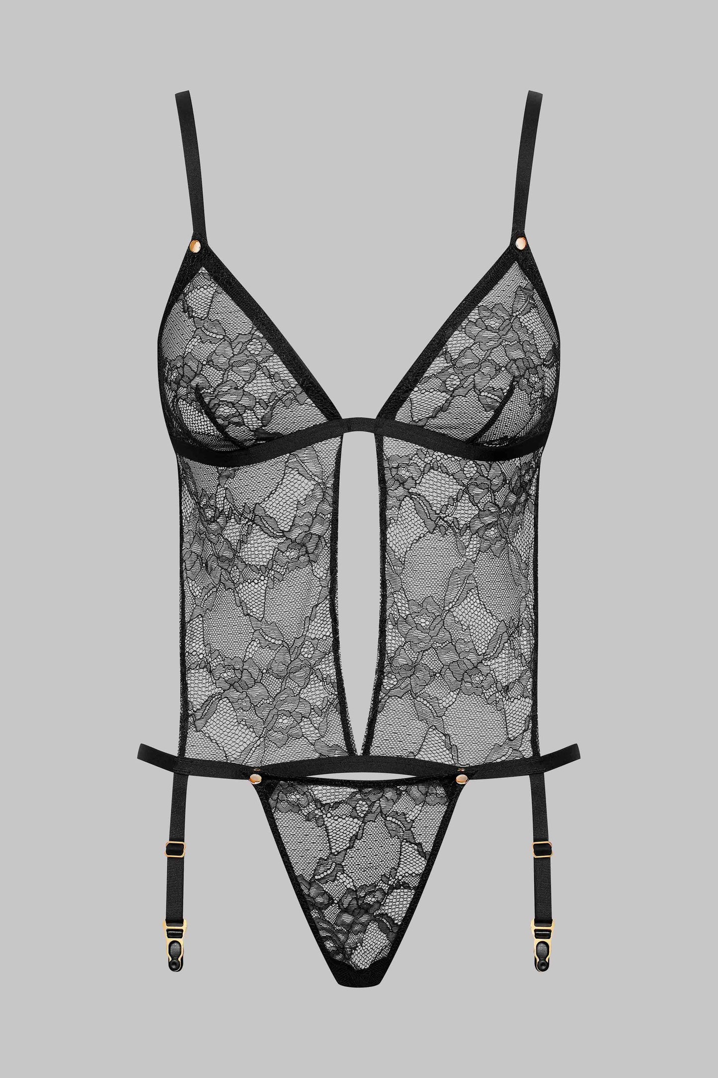 Jeux Magnetic Lace Thong Bodysuit