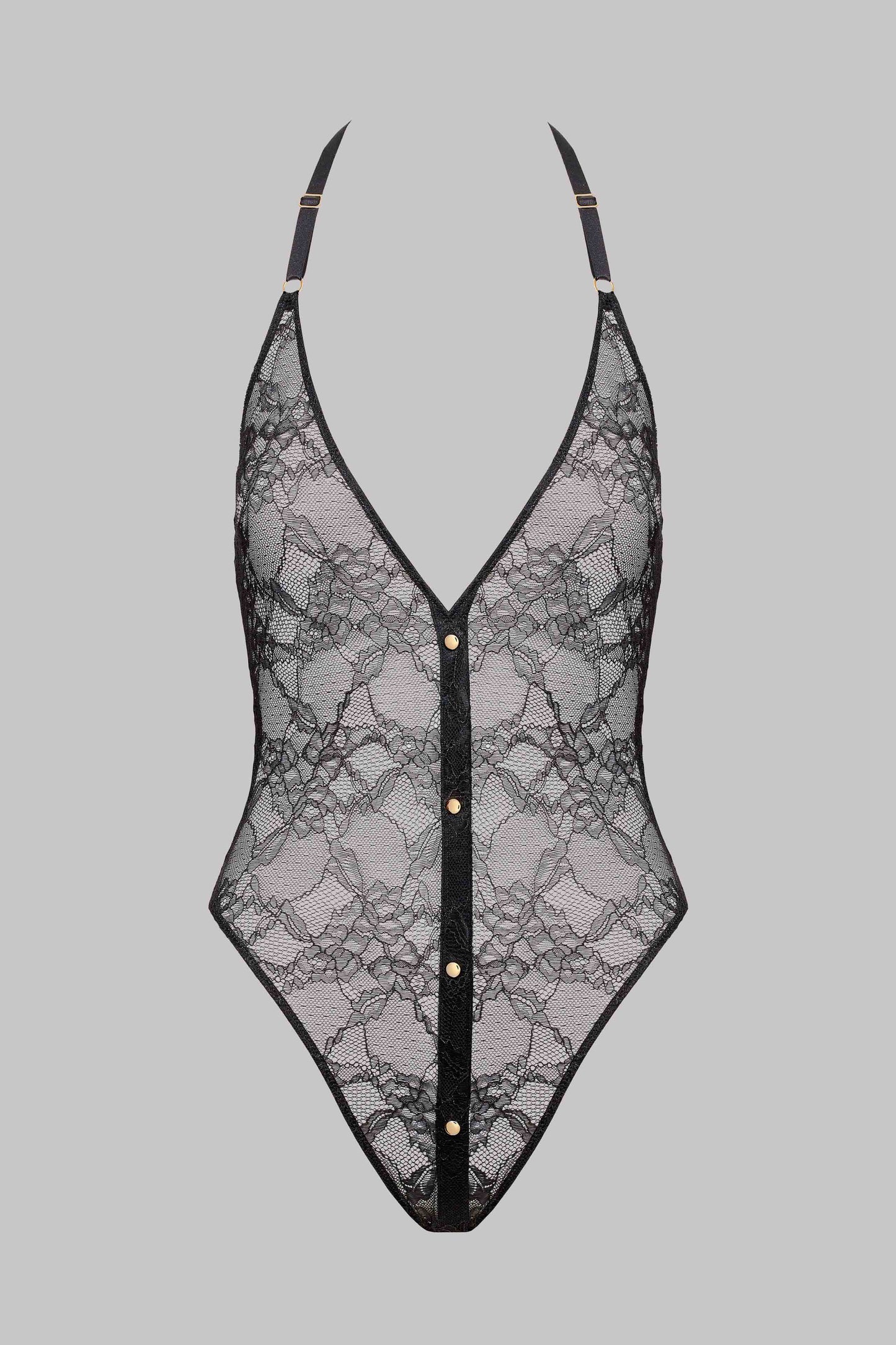 Magnetic Lace Thong Bodysuit