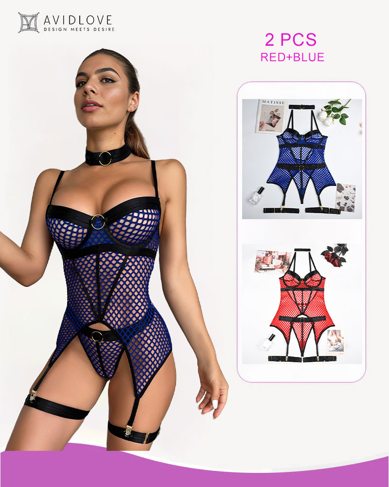 DELURE Fetish Garter Teddy