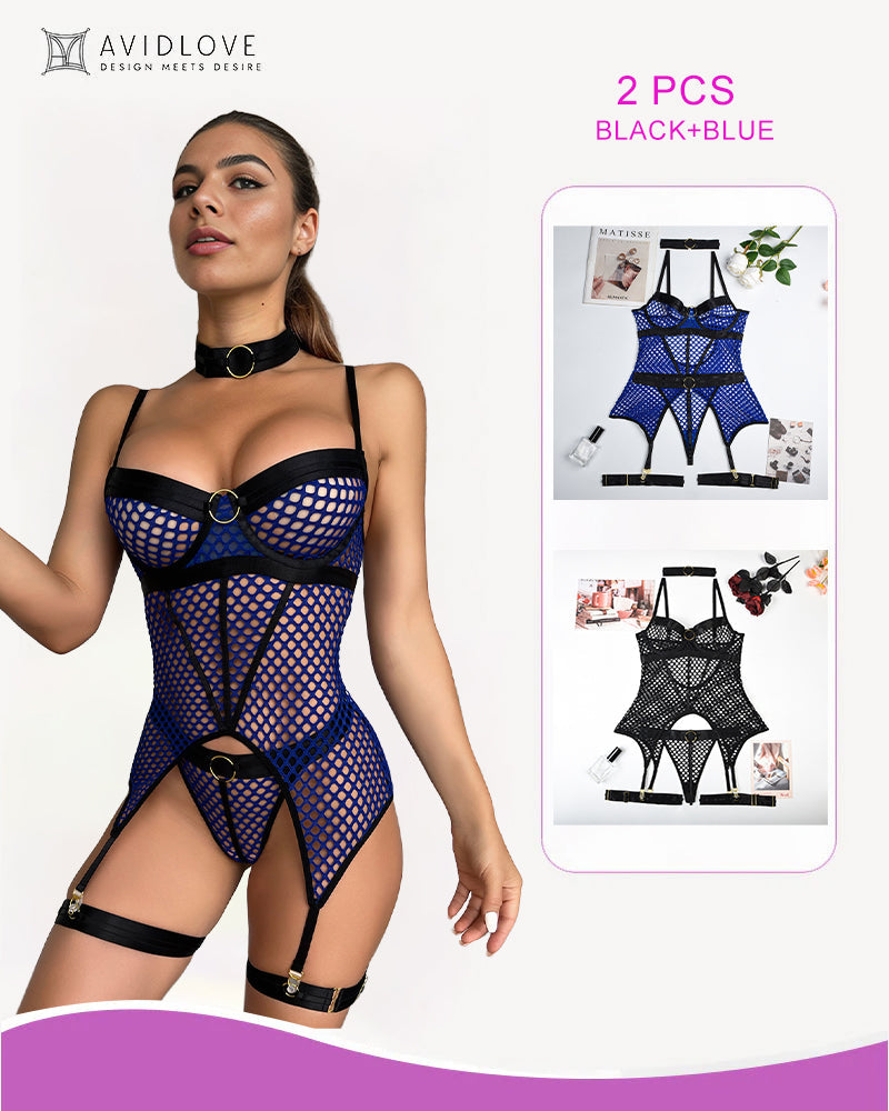 DELURE Fetish Garter Teddy
