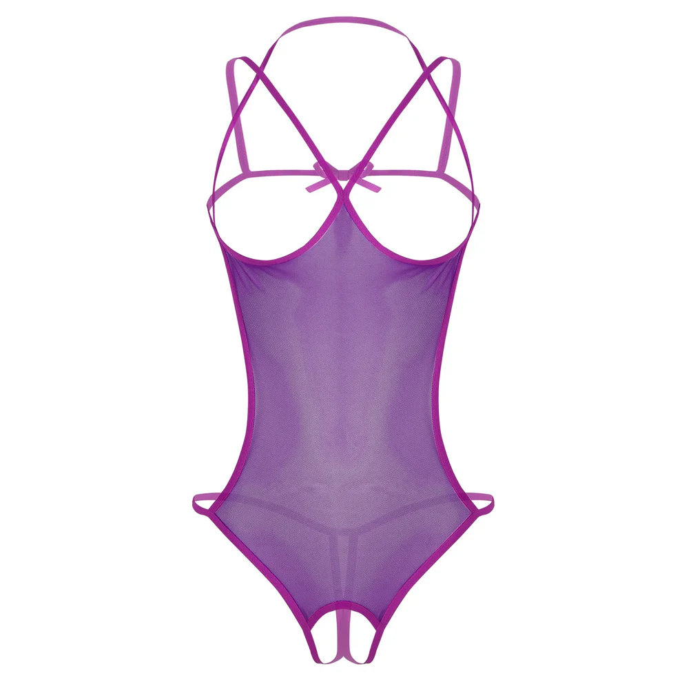 💥 SUMMER HOLIDAY 70% OFF 🔥 FancyStar™ VIOLA Mesh Cupless Bodysuit