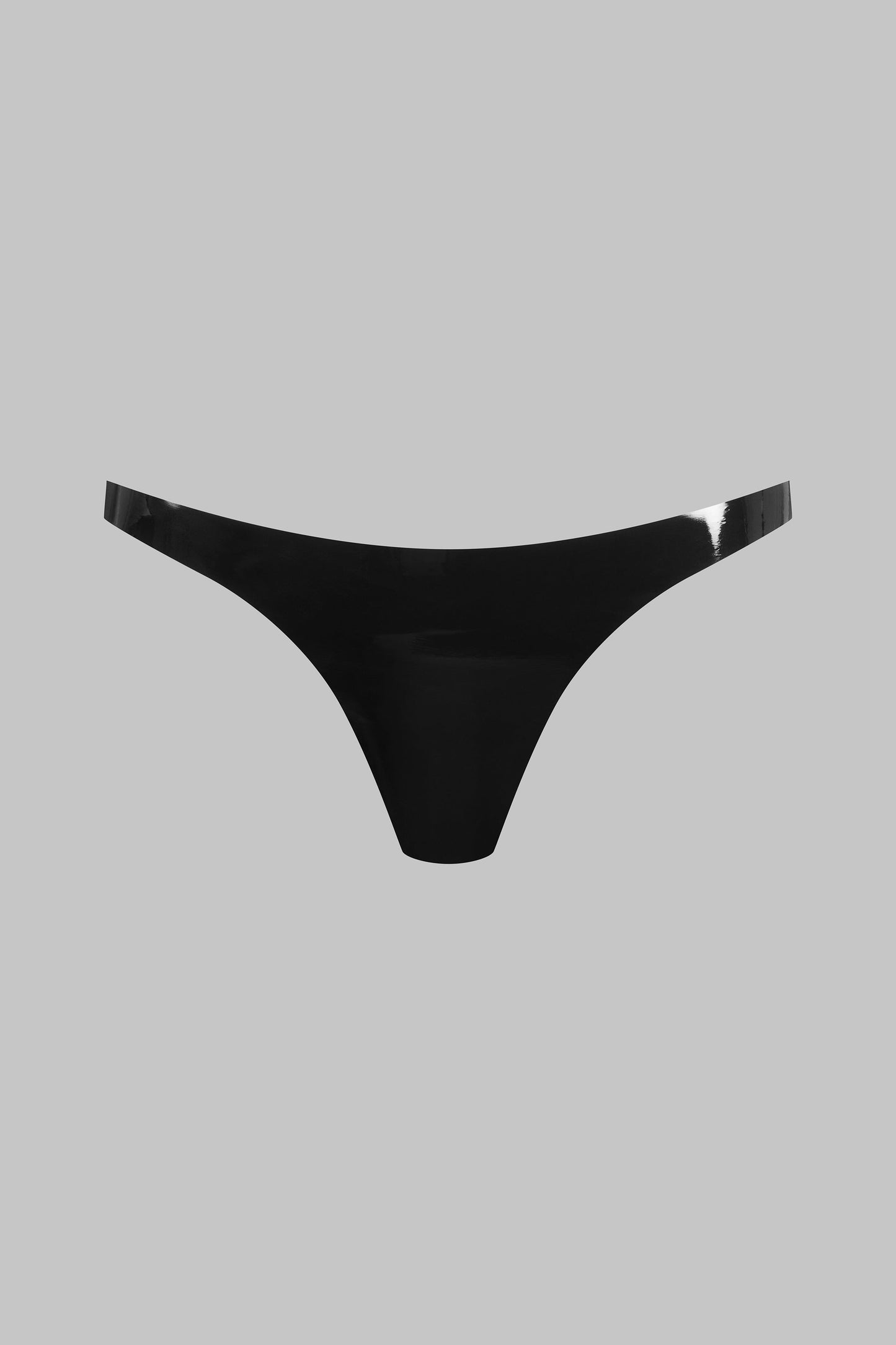 Black Latex Mini Thong