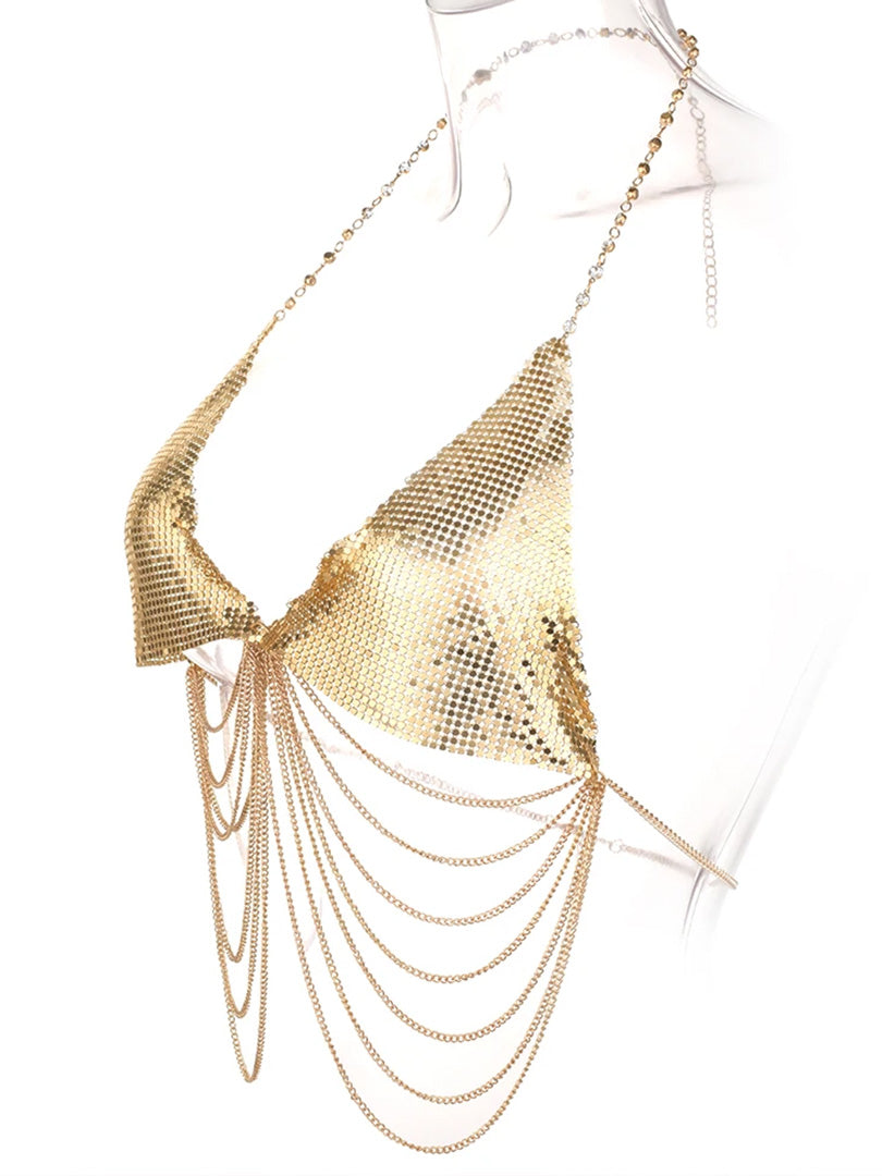 MEDA Metalic Chain Top