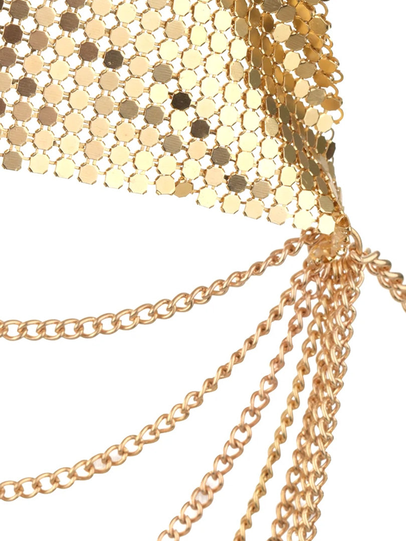 MEDA Metalic Chain Top