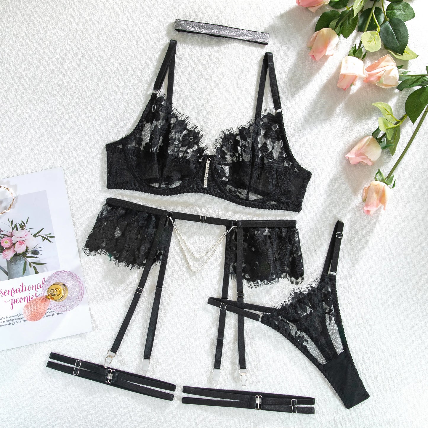 FancyStar™ Lingerie Set with Belt