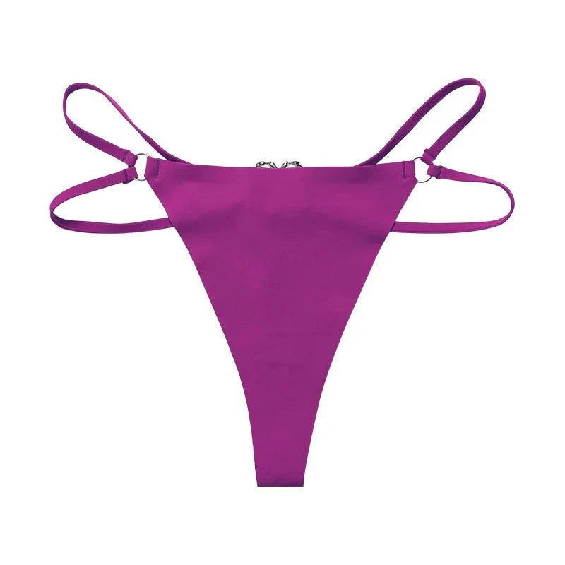 Ice Silk Thong Pink Panties Sets