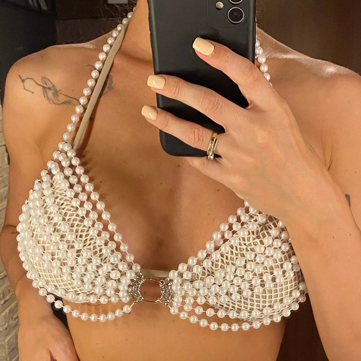 Pearl See Through Bikini HEMSMTH386