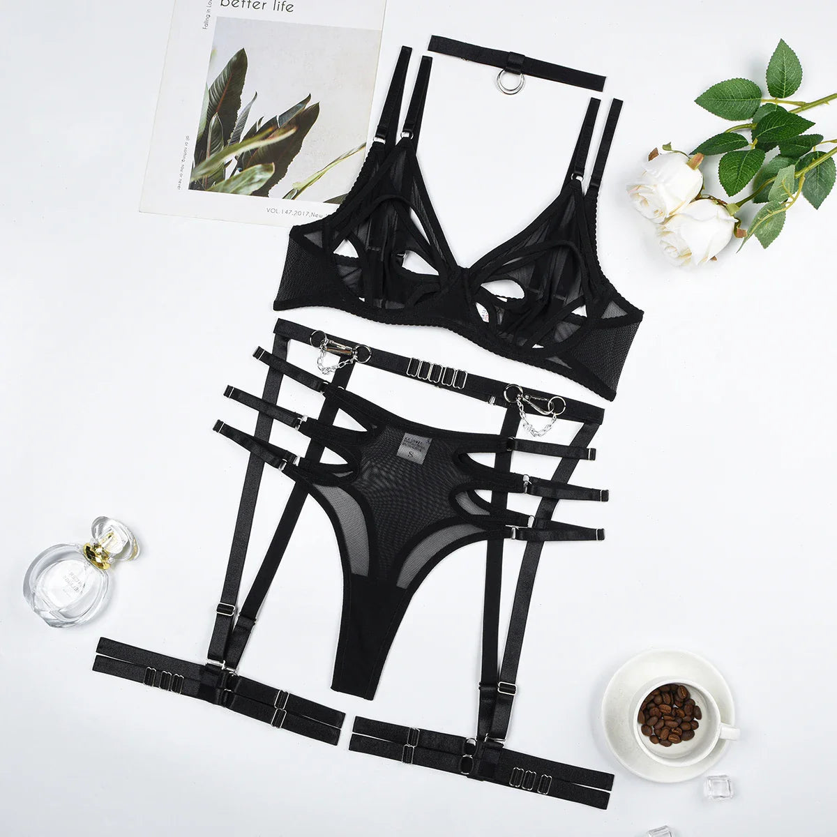FancyStar™ Chain Belt Lingerie Set