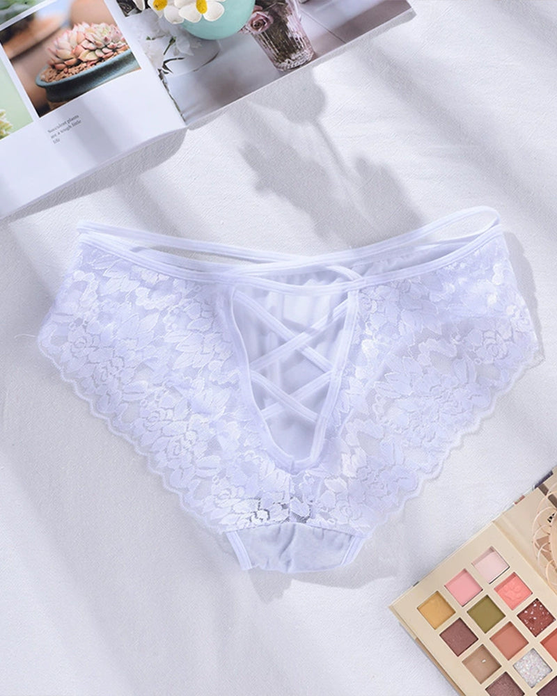 THIREVA Plus Size Lace Triangle Panties
