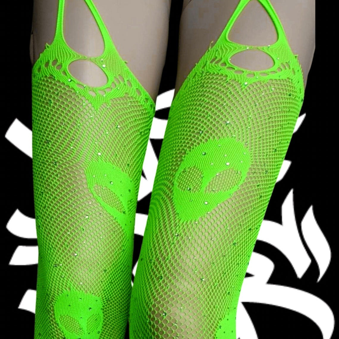 Alien Head Neon Body Stocking HEMSMTH363