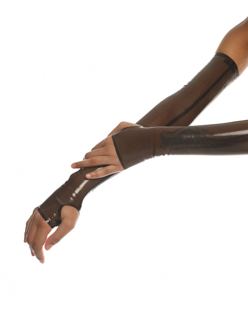 FancyStar® High-Gloss Smoky Black Latex Gloves