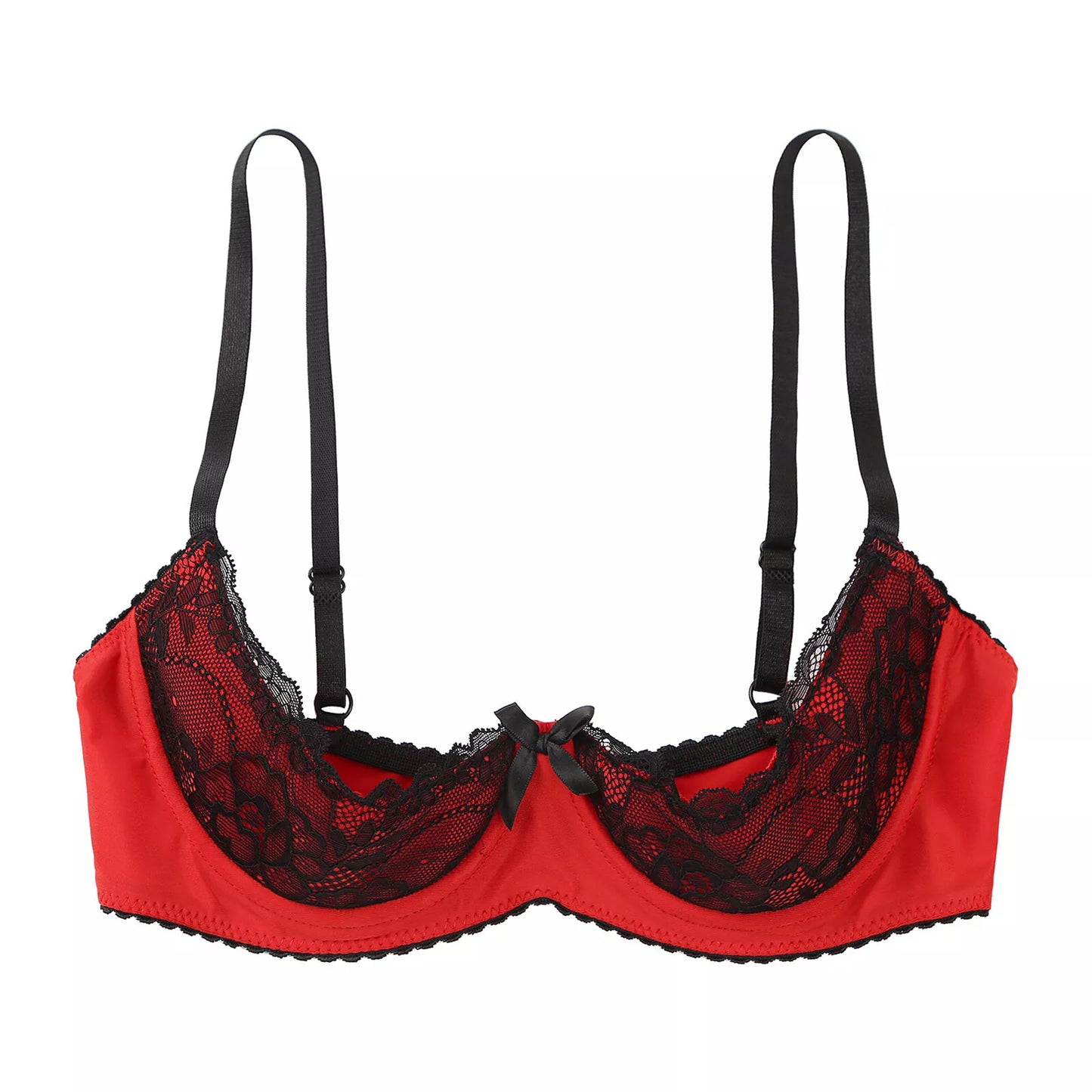 Lace Tie Bow Cupless Top HEMSMTH425