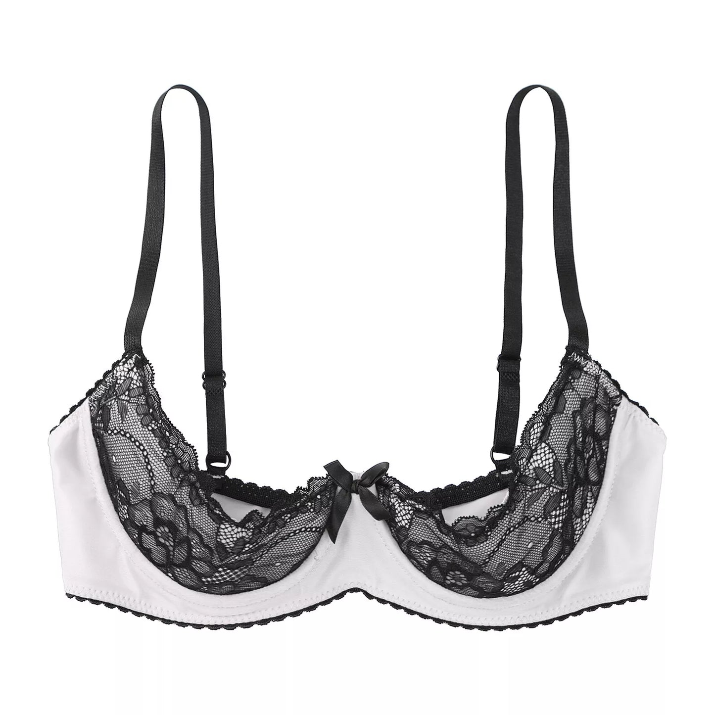 Lace Tie Bow Cupless Top HEMSMTH425