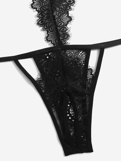 Lace Crotchless Teddy Bodysuit