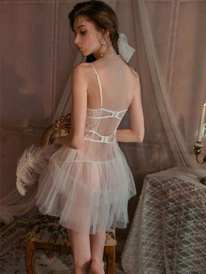TUYN Tulle Babydoll Bodysuit