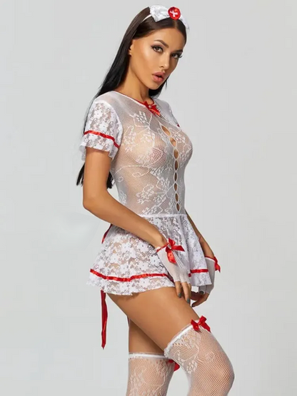 FancyStar™ Alluring Nurse Fantasy Costume