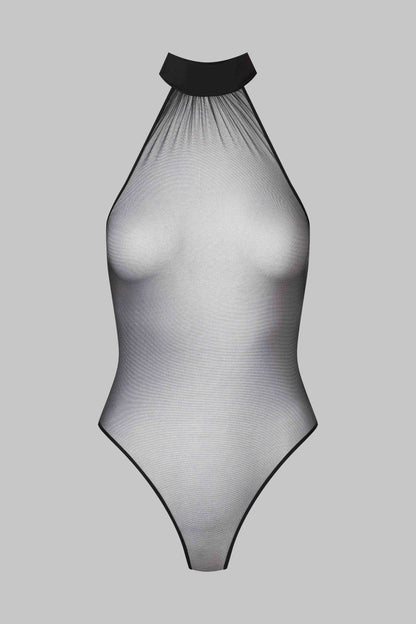 Thong Bodysuit With American Neckline