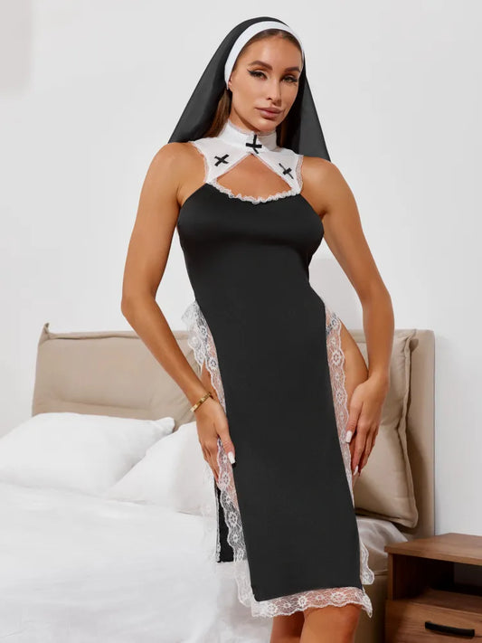 FancyStar™ Tempting Nun Fantasy Costume