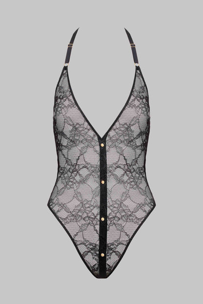 Magnetic Lace Thong Bodysuit
