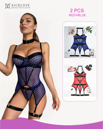 DELURE Fetish Garter Teddy