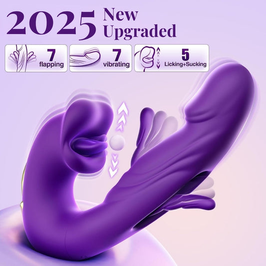 ❄️ Christmas Sale 70% OFF 💋 2025 Upgraded Luvora™ 4-in-1 Flapping & Licking Vibrator