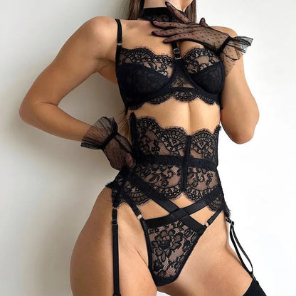 FancyStar™ Lace Lingerie Set with Gloves