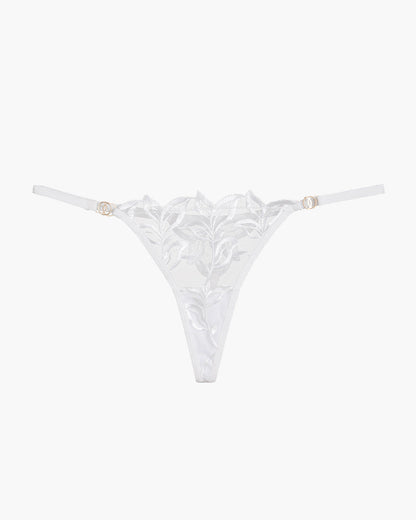 LUNETHA Embroidered Lace Thong
