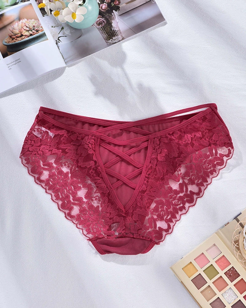 THIREVA Plus Size Lace Triangle Panties