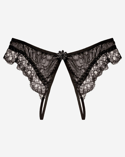 NOYCELLE Crotchless Lace Low Waist Thong