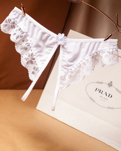 NOYCELLE Crotchless Lace Low Waist Thong
