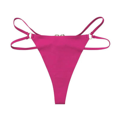 Iron Ring Sexy G-String: Ice Silk Thong Panties