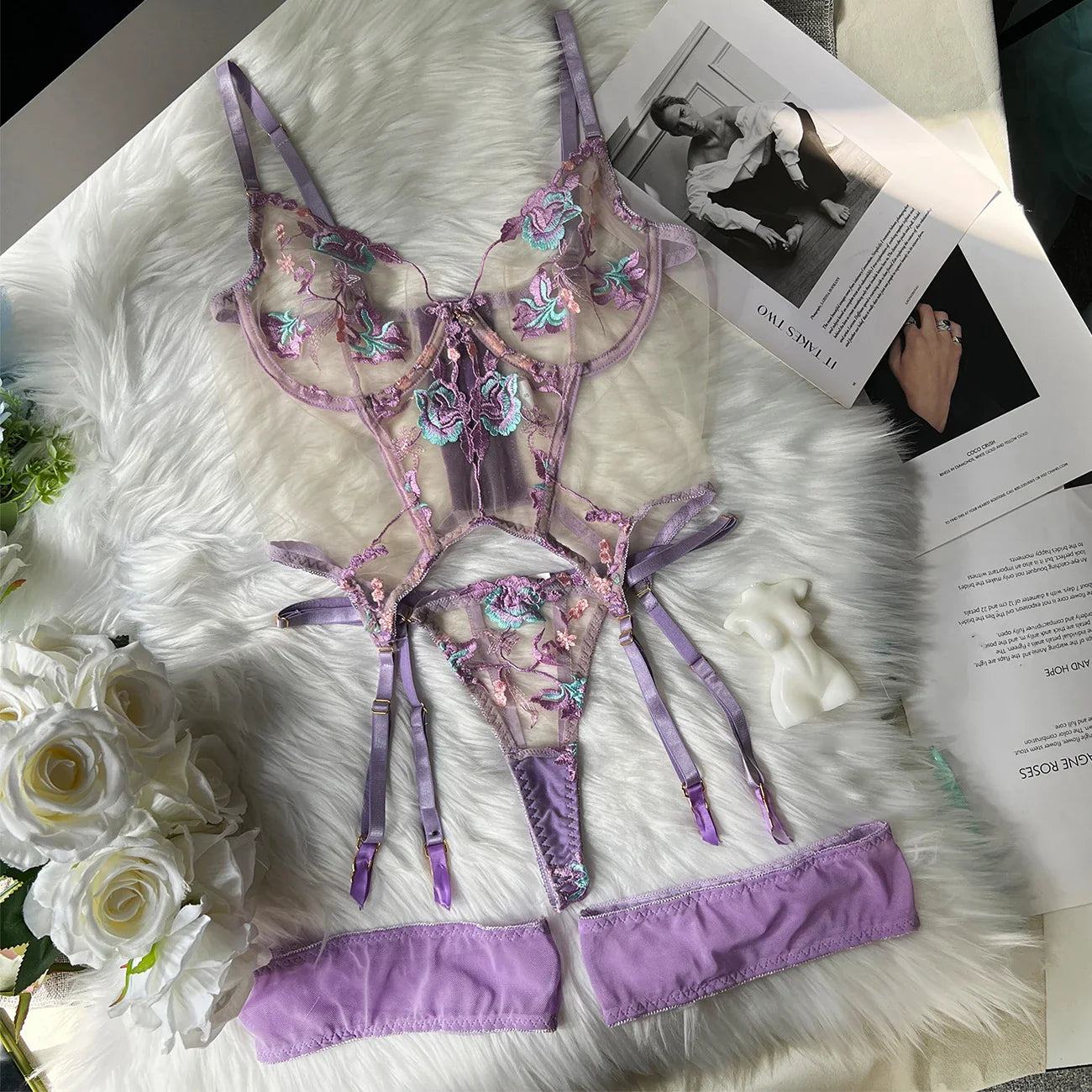 FancyStar™  Flower Corset Lingerie Set