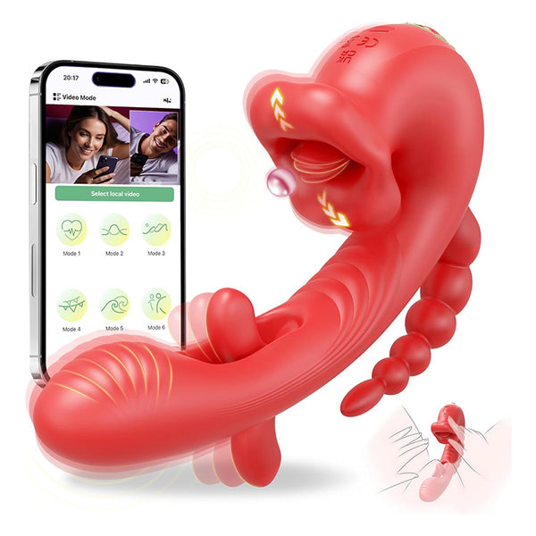 TEASRA Multi-Zone 5-in-1 Licking Flaping Sucking Vibrator