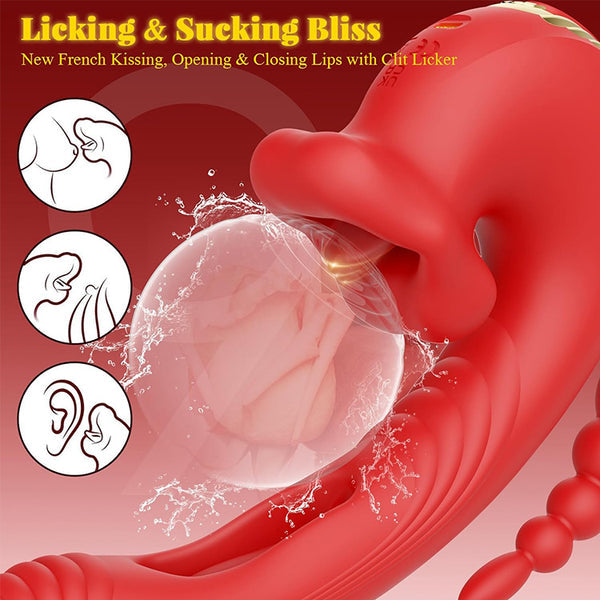 TEASRA Multi-Zone 5-in-1 Licking Flaping Sucking Vibrator