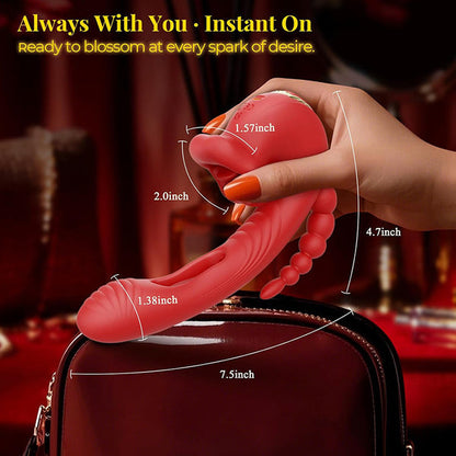 TEASRA Multi-Zone 5-in-1 Licking Flaping Sucking Vibrator