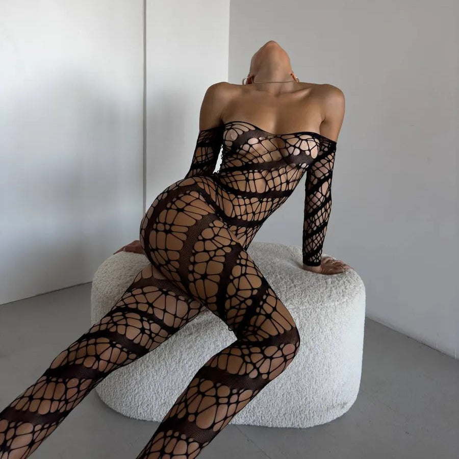 FancyStar™ Lace Full Bodystocking HEMSMTH215