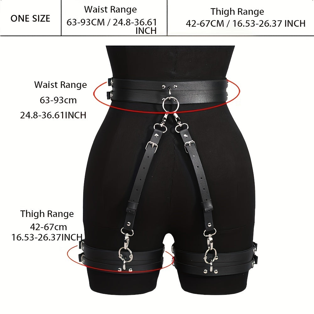 Waist & Thigh Harness with Cuffs