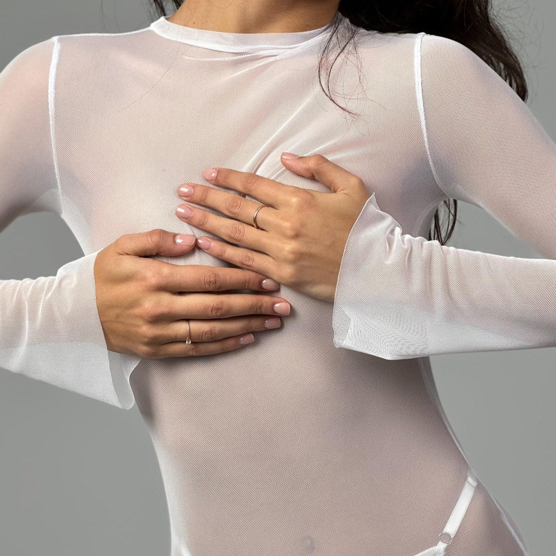 Soft Stretchy Long Sleeve Bodysuit HEMSMTH409