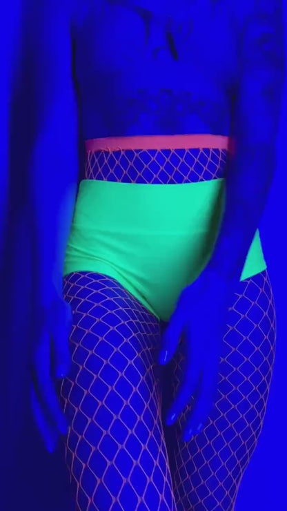 Blacklight Fishnet Shorts HEMSMTH347
