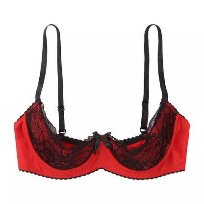Lace Tie Bow Cupless Top HEMSMTH425