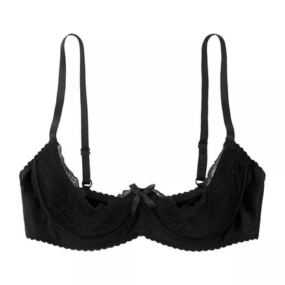Lace Tie Bow Cupless Top HEMSMTH425